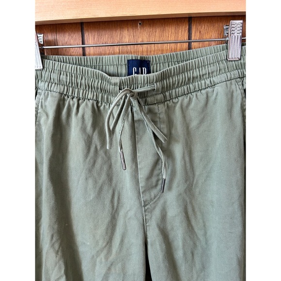 GAP Green Cotton Parachute Joggers Drawstring Size Medium - Picture 3 of 10